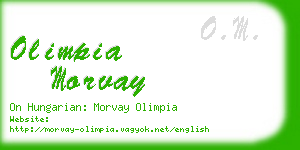 olimpia morvay business card